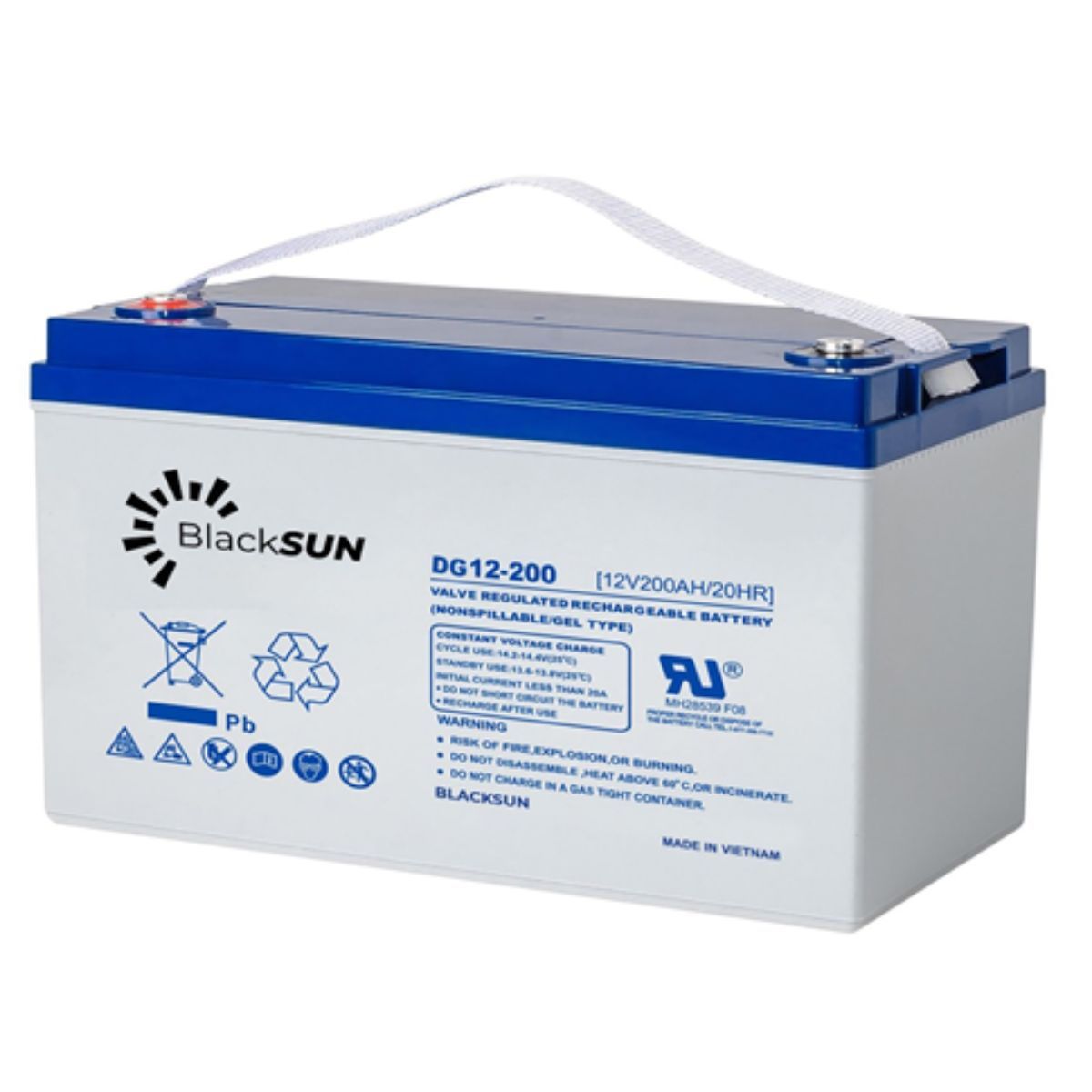 Batería Ciclo Profundo GEL 200Ah 12V - BLACKSUN