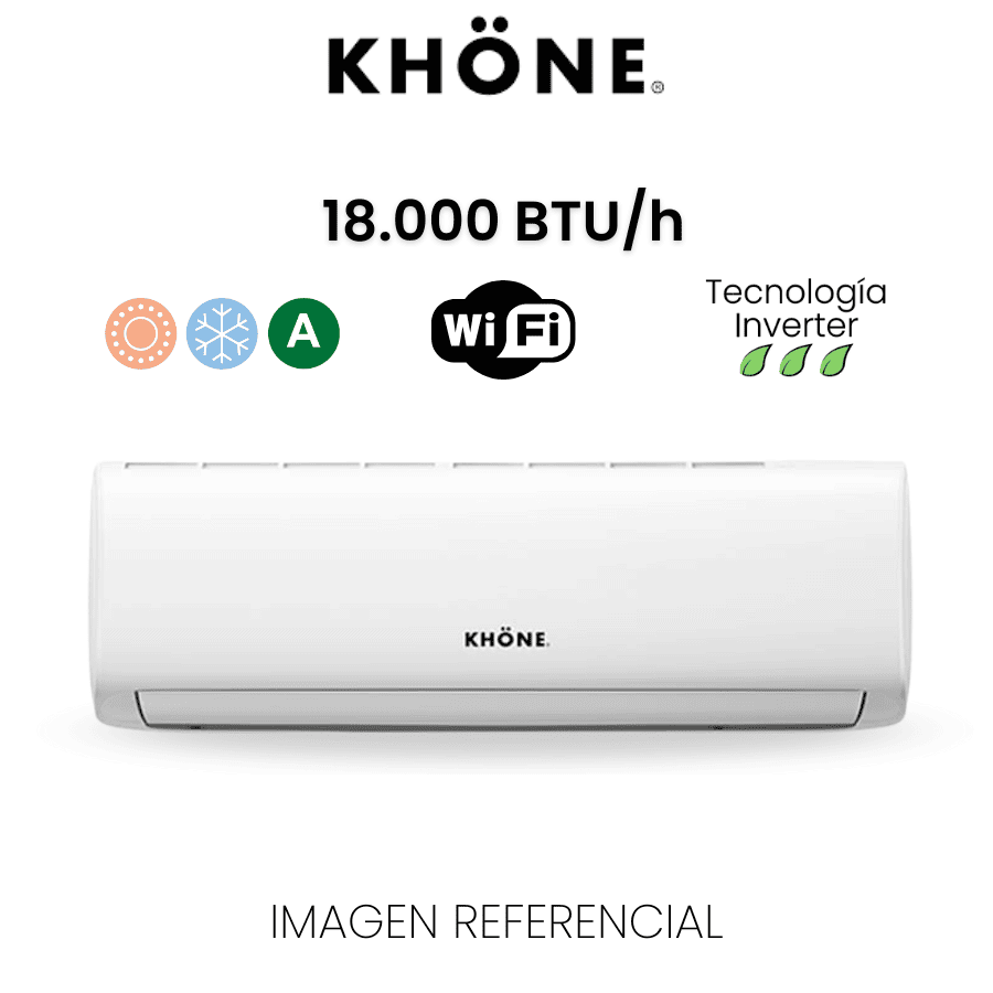 CLIMATIZADOR SPLIT KHÖNE INVERTER WIFI 18.000 BTU/h (A Pedido)