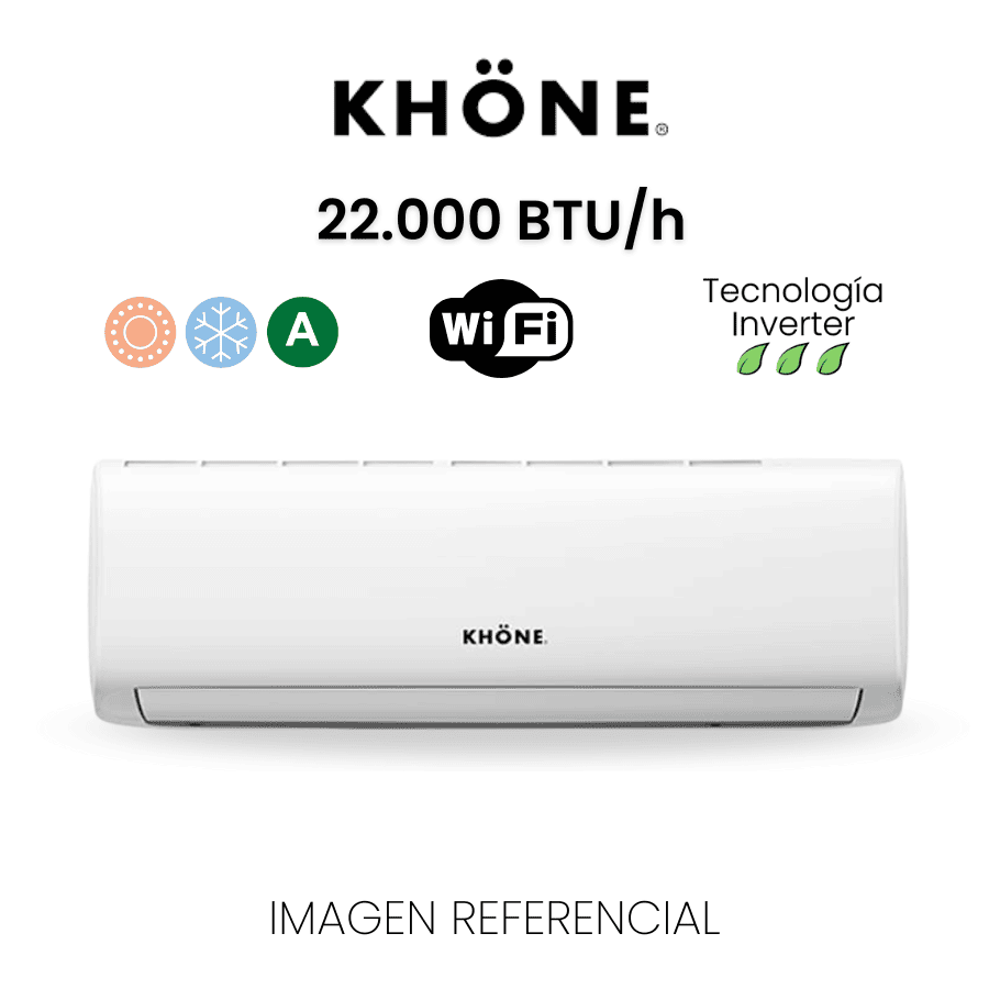 CLIMATIZADOR SPLIT KHÖNE INVERTER WIFI 22.000 BTU/h (A Pedido)