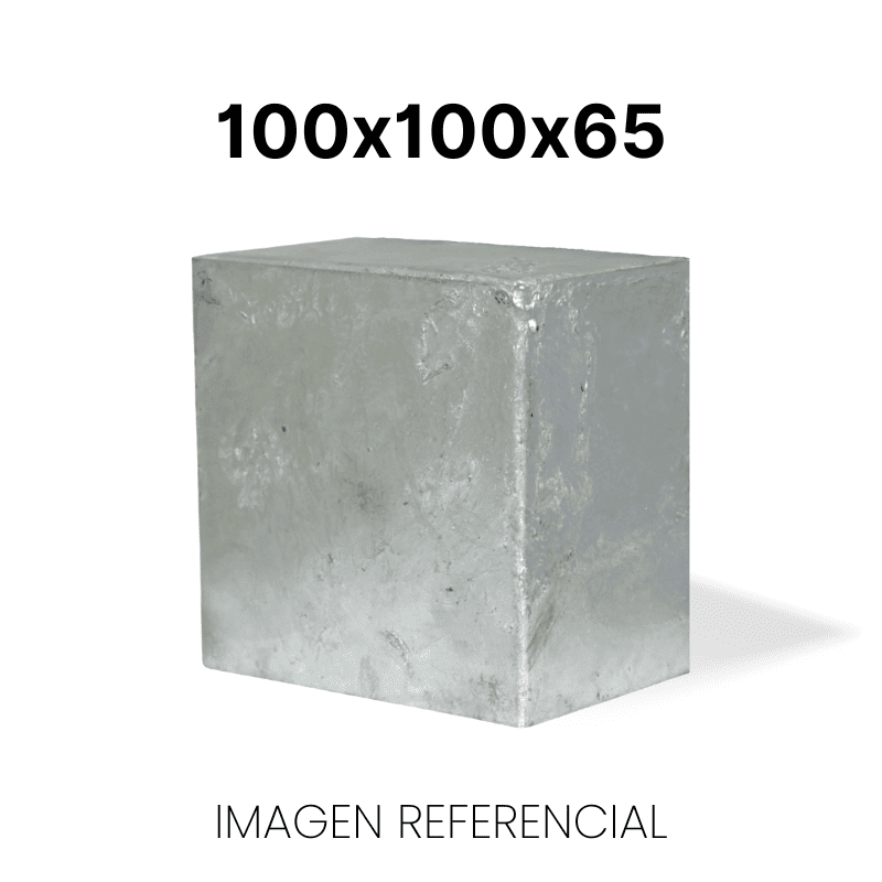 Caja metálica lisa 100x100x65 galvanizada en caliente