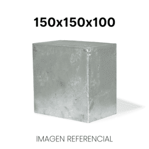 Caja metálica lisa 150x150x100 galvanizada en caliente