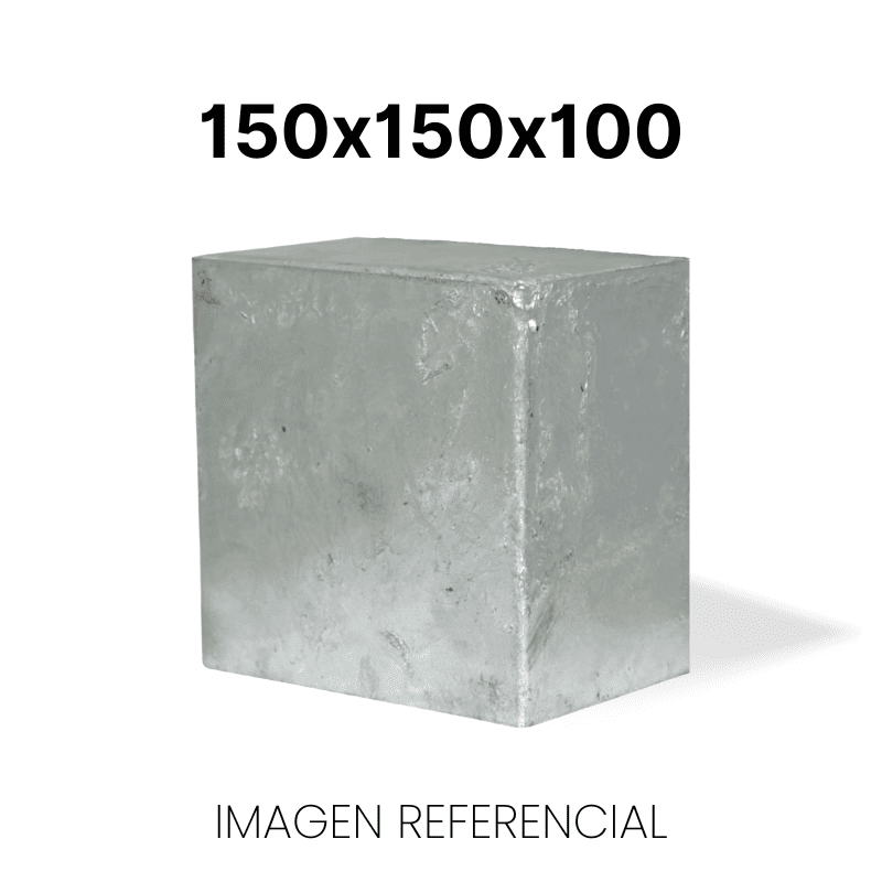 Caja metálica lisa 150x150x100 galvanizada en caliente