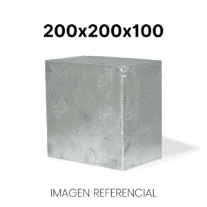 Caja metálica lisa 200x200x100 galvanizada en caliente