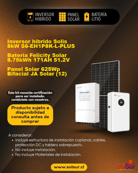 Kit Híbrido Solis 3 | 8Kw / 48V